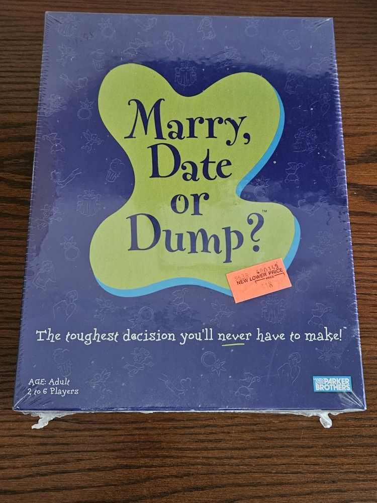 Marry, Date Or Dump Parker Bros Game