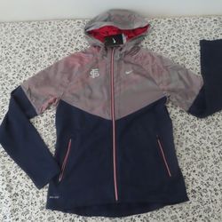 nike dri-fit womens fresno state hooded jacket stay cool M NWT $80.00 MSRP flaw