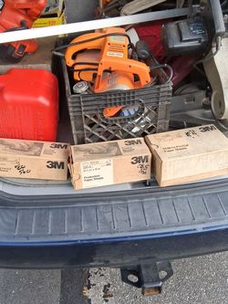 Beltsander and planer,orange in picture