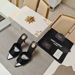 Pointed-toe small fish-mouth half-drag high heels