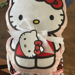 Hello Kitty Blanket And Pillow Set
