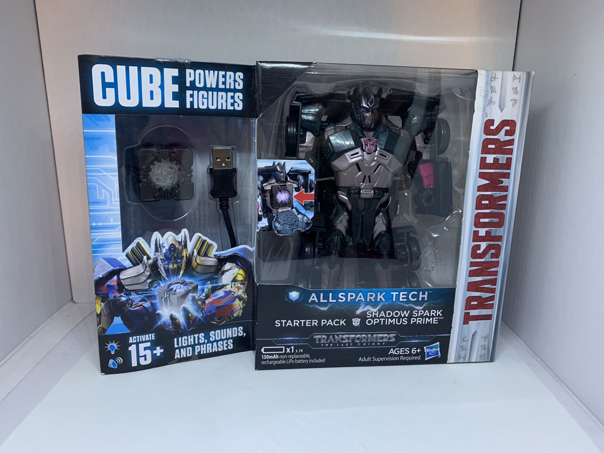 Hasbro Transformers All Spark Tech Shadow Spark Optimus Prime Cube Power Figures