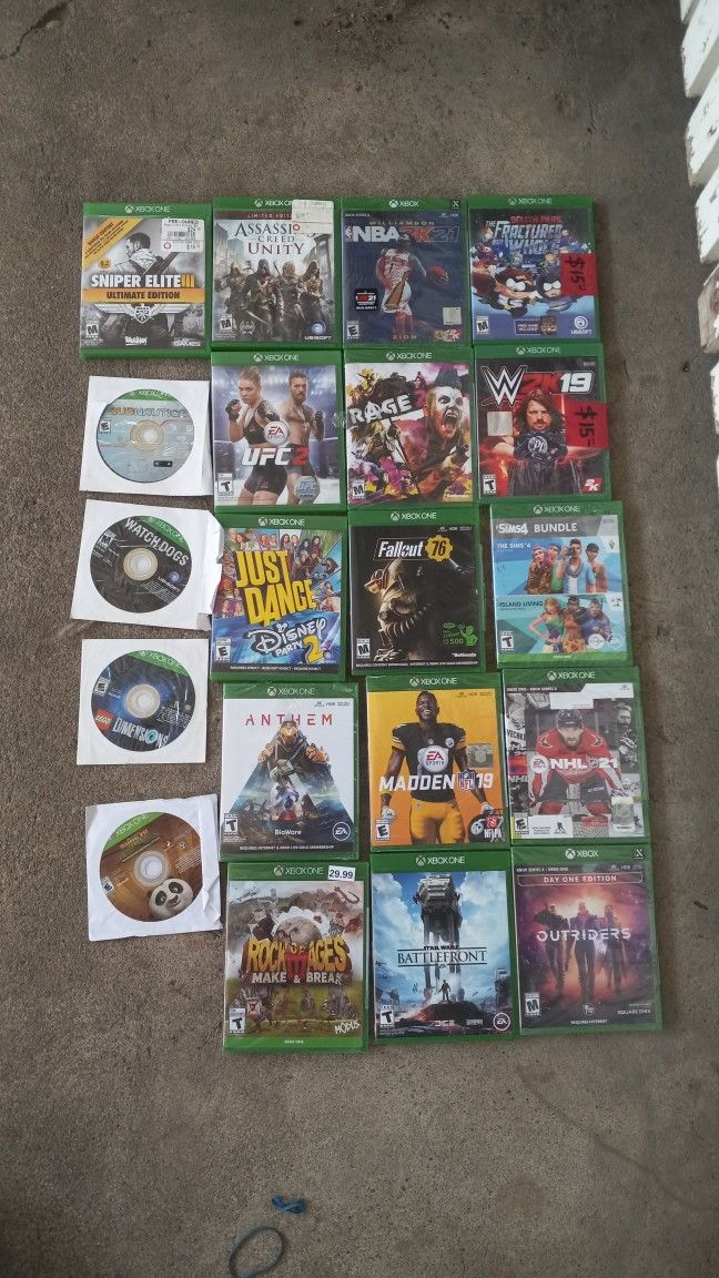 Xbox One Video Games $10 Each