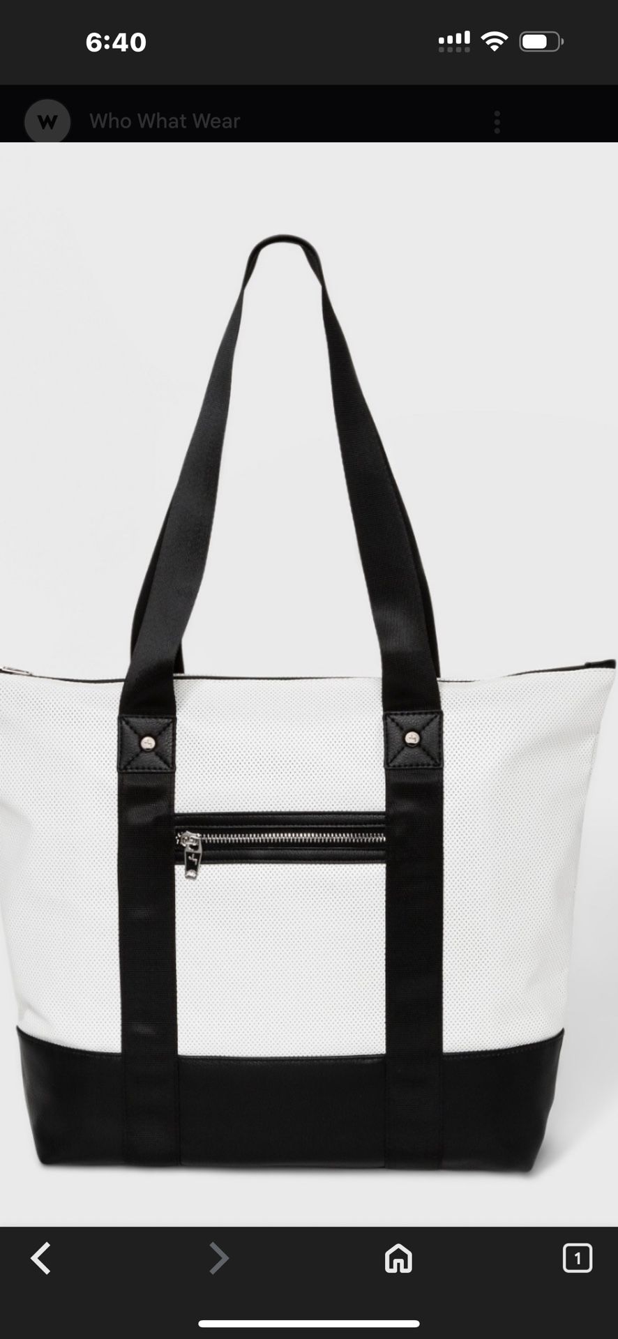 JOYLAB white and black tote bag
