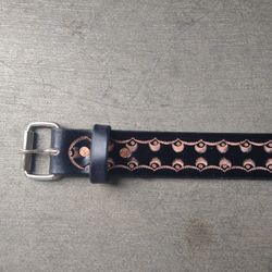 Custom Leather Belts And Belt Loop Keychain 