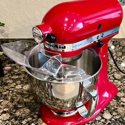 KitchenAid Artisan Series Tilt Head 5 Qt. Red Stand Mixer With 3 Attachments 
