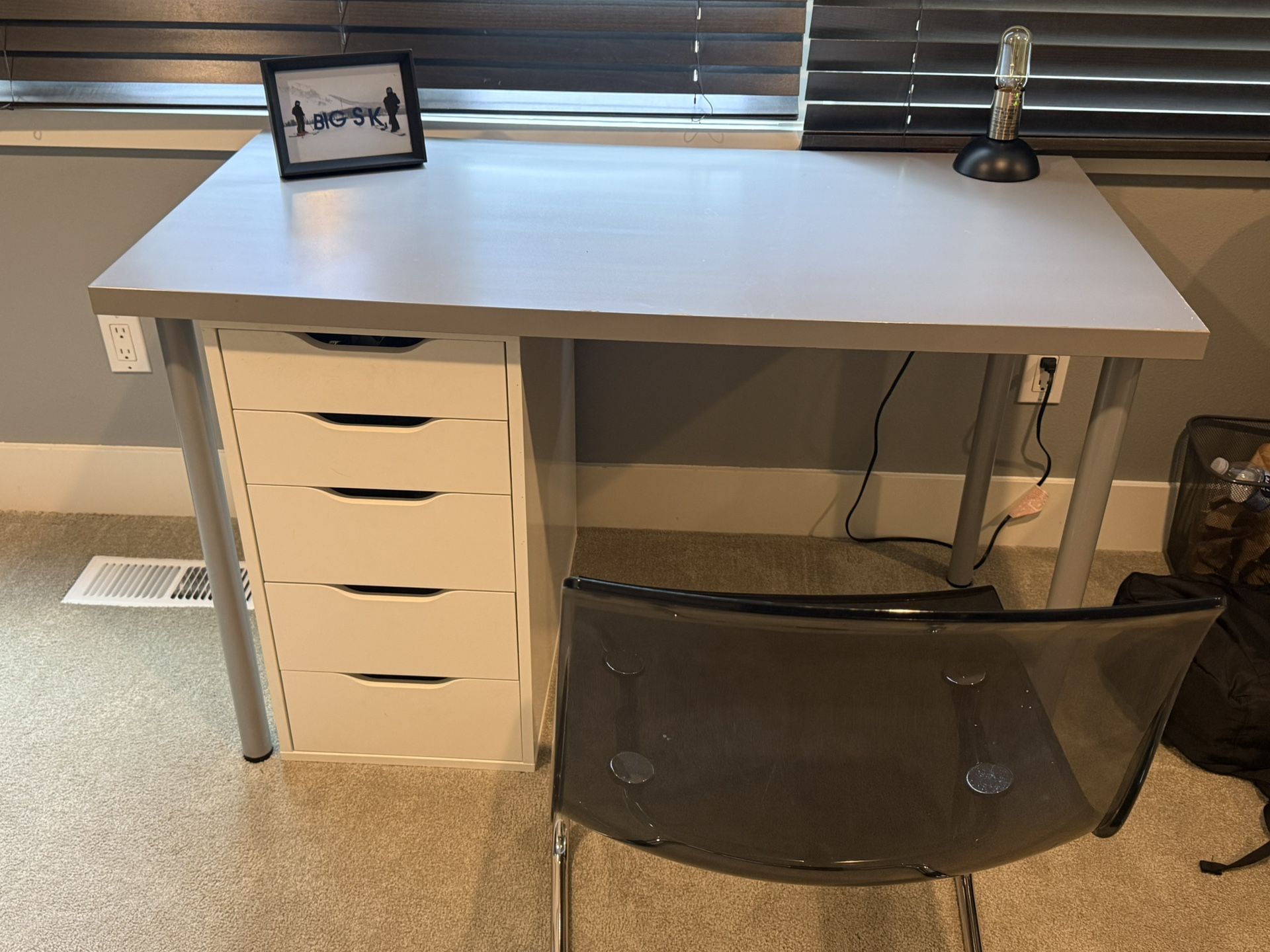 Kids Desk Set Includes Chair And Drawers