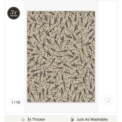 Brand New Ruggable Bone Dance Tufted Rug With Standard Tufted Pad 9x12