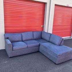 Modern Gray Sectional Sofa Couch 