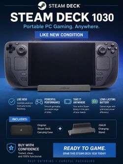 Valve Steam Deck Model 1030 1 TB OLED – Like New – Ready to Play!