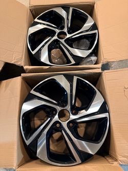 Two 16x7 Alloy Wheel Rims | Machined Black | 5 Spoke | Fits 2016–2017 Honda Accord Small scratches shown in pictures  2 Rims  #8