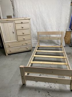 Twin Bed Frame/ Cabinet Dresser 