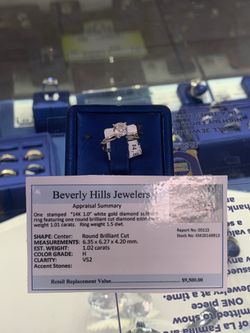 1.02ct diamond 14kt engagement ring