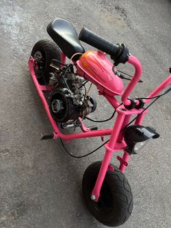 Pink 98cc mini bike