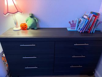 Dark Brown 6-Drawer Double Dresser