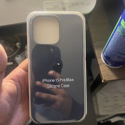 Apple iPhone 15 Pro max Black Silicone