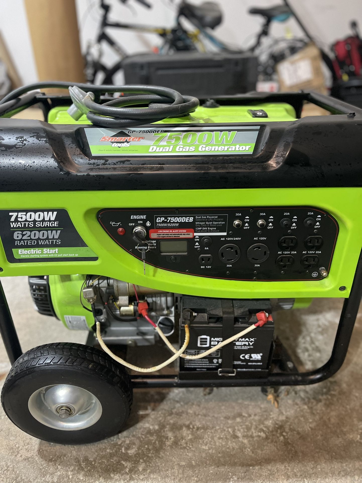 Smarter Tools GP-7500DEB Dual Fuel Generator – $550 (Excellent Condition)