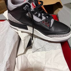 Air Jordan 3 black cement sz 10