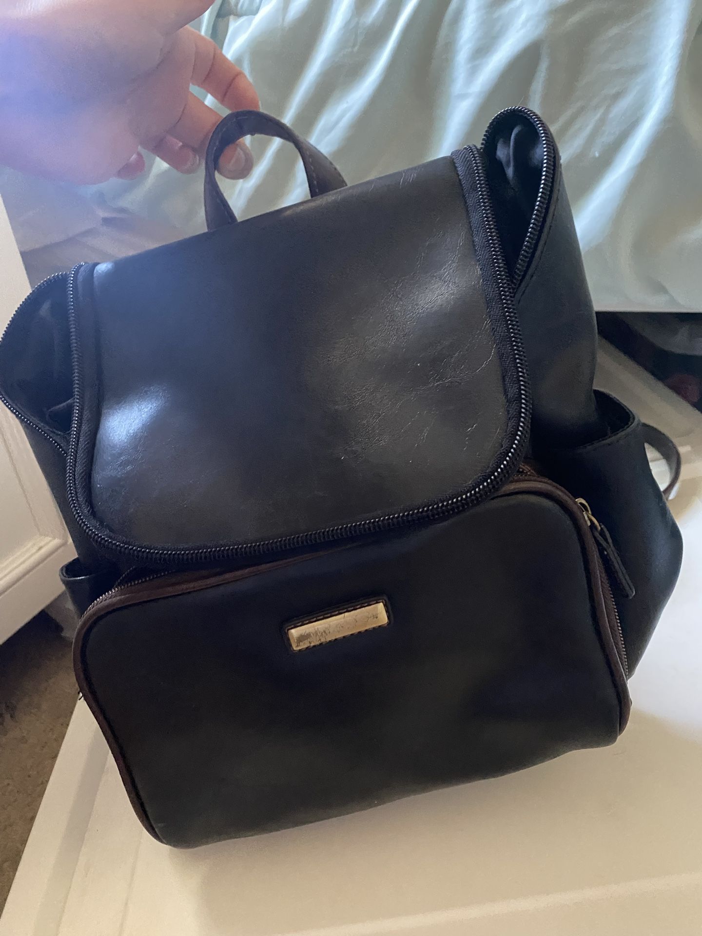 Leather Backpack Purse 