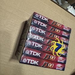 TDK D-90 Type I Sealed Audio Cassette Tape 7-Pack