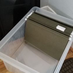 Plastic Bin Filing Cabinet With Folders