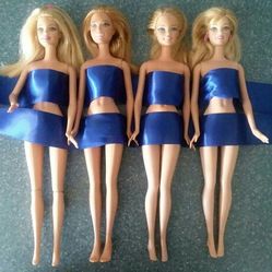 Lot Of 4 Vintage Barbies 