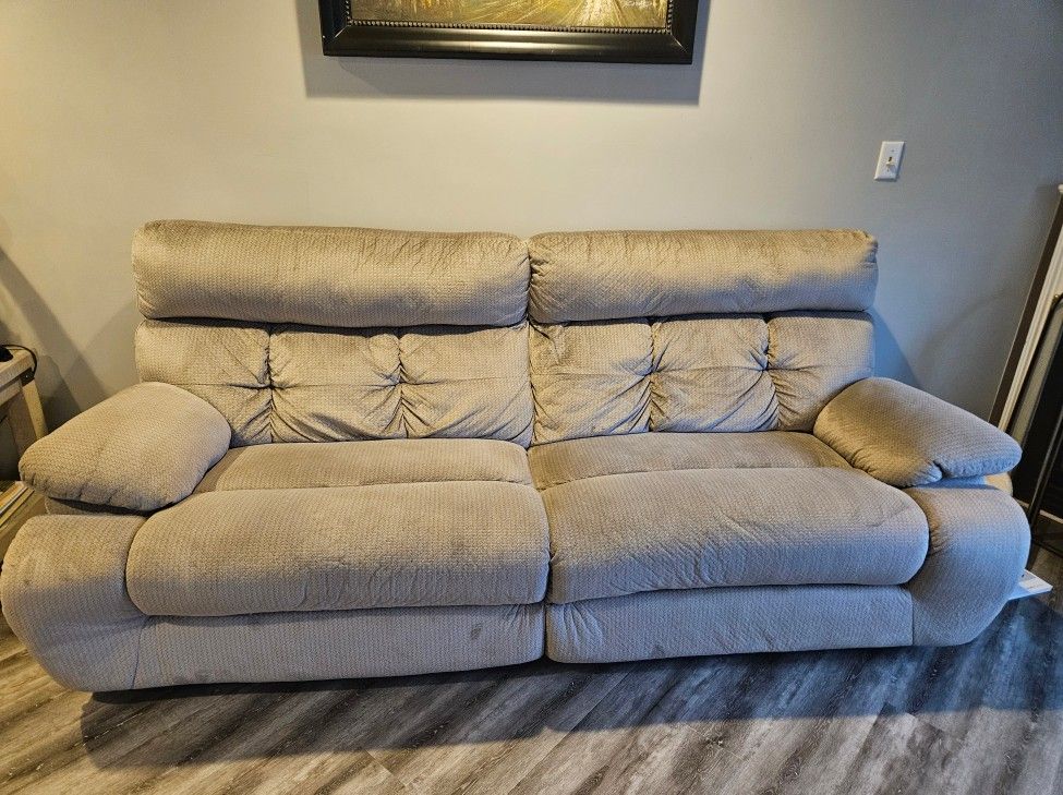 Couch and oversized recliner