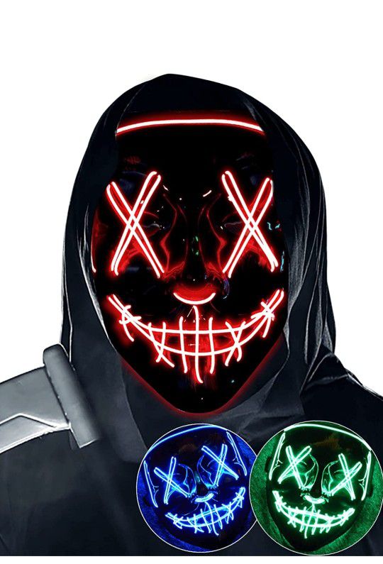 Halloween Mask LED Light up Masks Scary mask for Festival Cosplay

