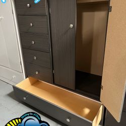 Grey Pacoima Closet Wardrobe Dresser Ropero New Bonito 