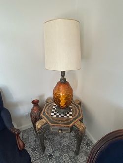 Mid century glass lamp