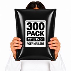 300 POLY MAILERS 12X15.5 BULK SHIPPING BAGS MIX & MATCH COLORS