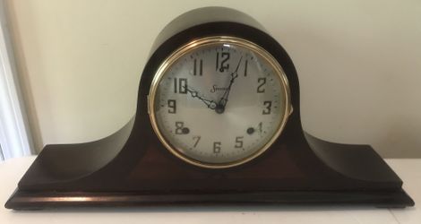 Antique Sessions Mantle Tambour Bing Bong Chime Clock early 1900’s Original Key