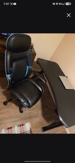 Black and Blue Gaming Chair