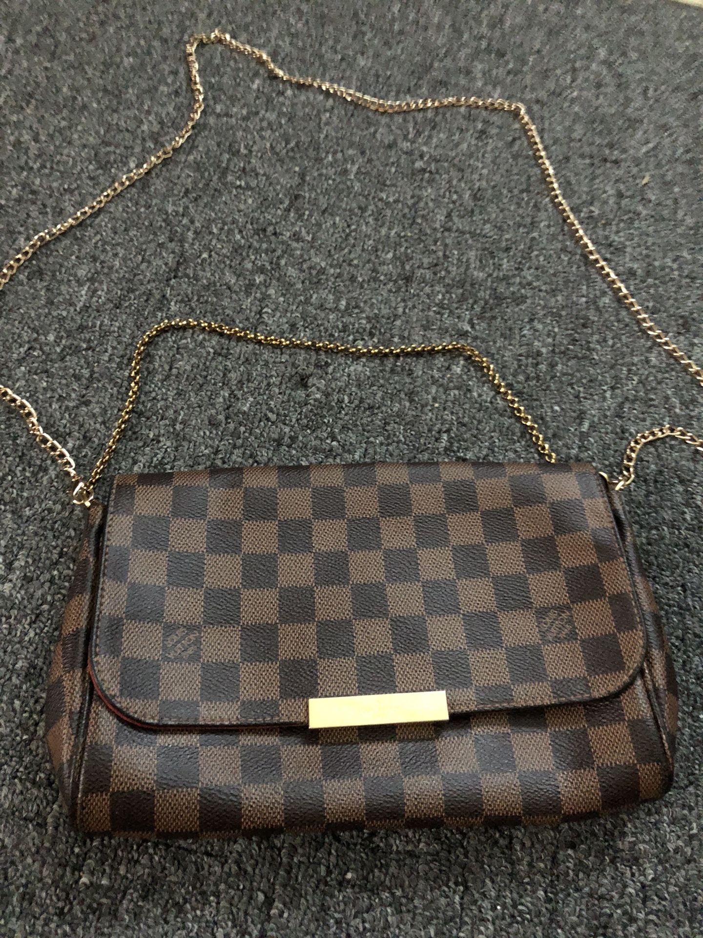 Louis Vuitton Favorite PM Damier Ebene Clutch CrossBody Bag