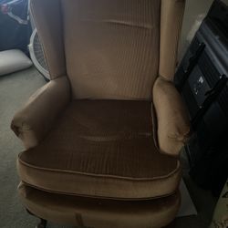Brown Corduroy Armchair