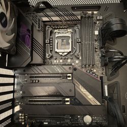 Motherboard ASUS ROG Strix Z590-E Gaming WiFi 6E LGA 1200 (Intel 11th/10th Gen) ATX Gaming Motherboard (PCIe 4.0, 14+2 Power Stages, DDR4 5333+