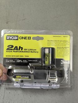 Brand new RYOBI ONE+ 18V 2.0Ah High Performance Lithium-Ion Battery.