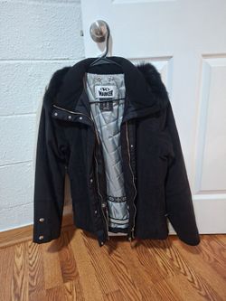 Marker Black Winter Jacket with Fur Collar