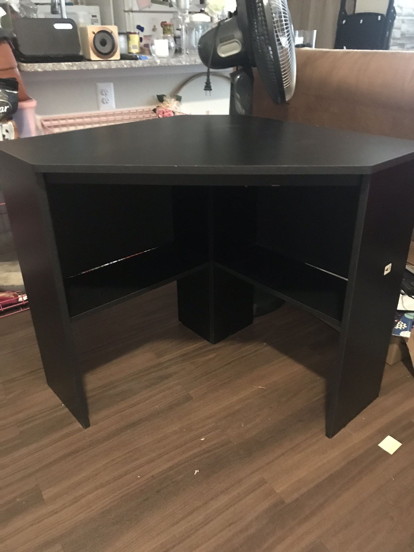 Black wooden corner desk for sale