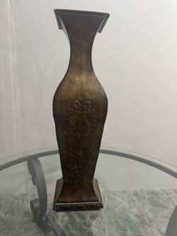Metal Brown Tall Vase