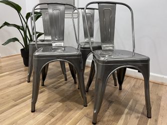 Dining Chairs - Polished Gunmetal $200