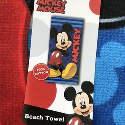 NEW Mickey Mouse with Stripes Towel