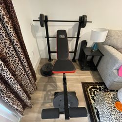 Weight Bench with weights