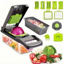Set Of Multipurpose Vegetable Chopper, Fruit Slicer, Manual Food Grater, Onion Grater