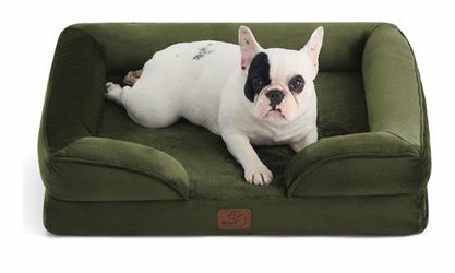 NEW/ Bedsure Orthopedic Dog Bed Medium Size Dogs - Washable Medium Dog Cat Bed Waterproof, Comfort Pet Couch Sofa with Washable Removable Cover, Pets 