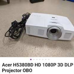 Acer H5380BD HD 1080P 3D DLP Projector OBO - $150 (Hempstead)
