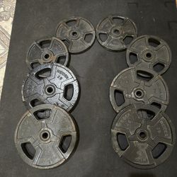 Used 10lb And 25lb Weider Grip Plates Standard 1inch Weight Plates 