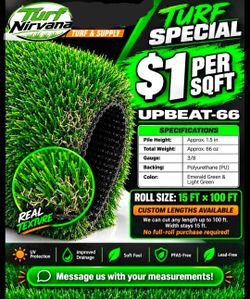 new Artificial grass blowout. 99 cent