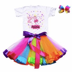 Peppa Pig 2T Party Outfit Tutu Set Custom