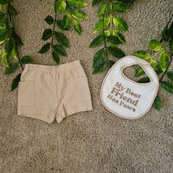 Baby Boy Shorts/Bib Set (3-6 Months)